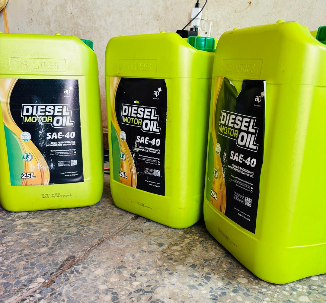 25L Diesel Motor Oil – 98,500 Naira (Free 1,000 Recharge Card)
