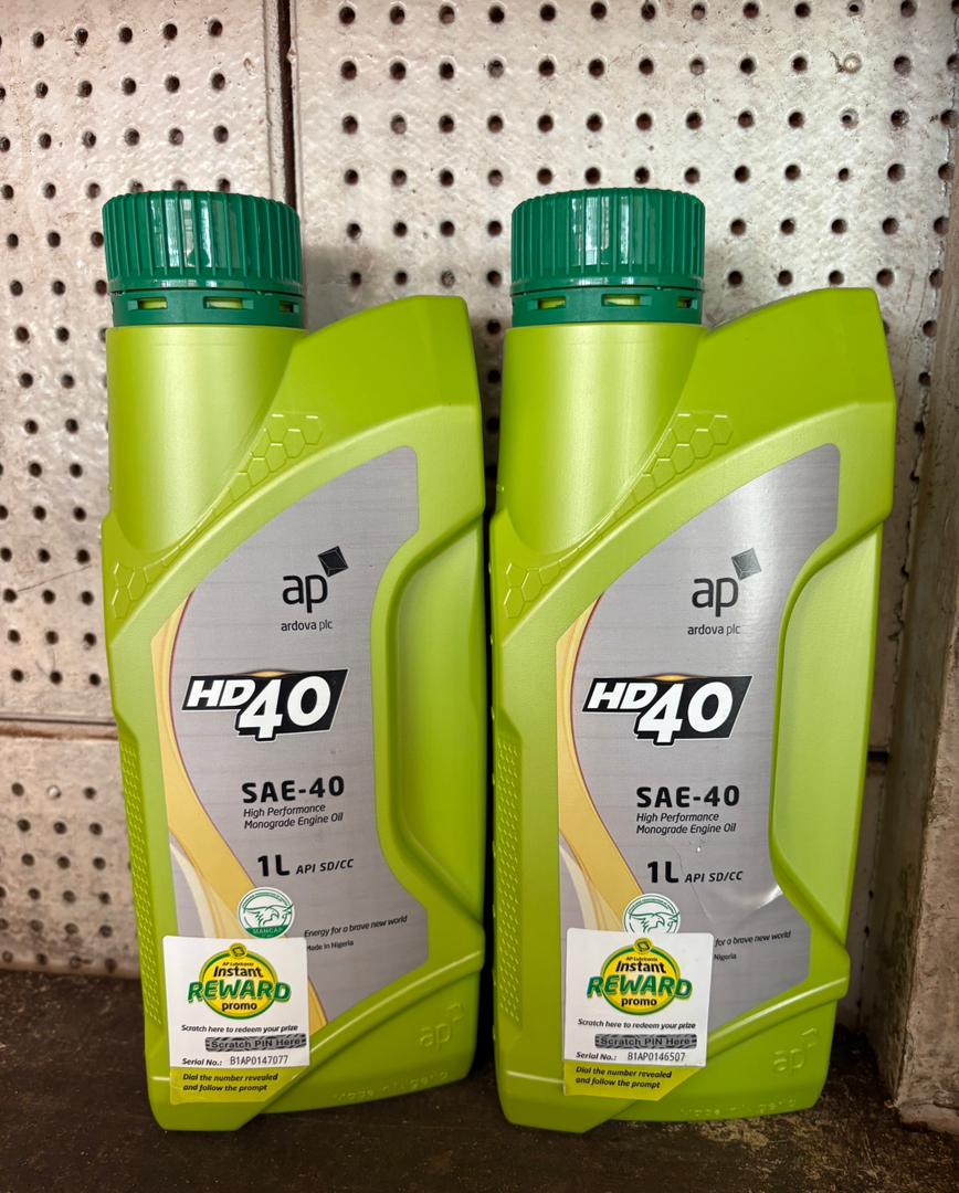 1L Heavy Duty 40 (Diesel Engines) – 4,500 Naira (Free 200 Recharge Card)