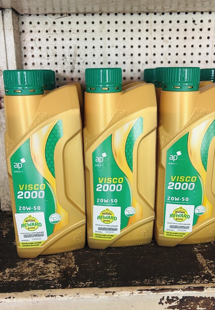 1L Visco 2000 20W/50 (Petrol Engines) – 5,100 Naira (Free 200 Recharge Card)